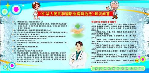 《中華人民共和國職業病防治法》知識問答展板 專業宣傳，守護健康